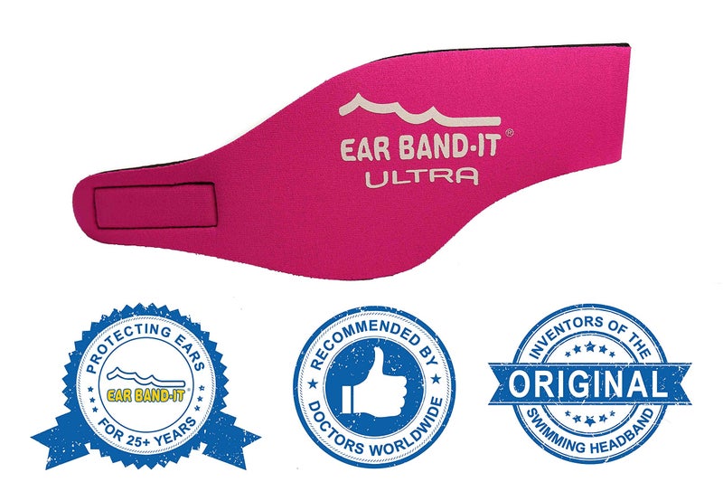 إير باند-إت عصابة رأس EAR BAND-IT للسباحة الفائقة - أفضل عصابة رأس للسباح - تحافظ على سدادات الأذن خارج الماء - يوصى بها الطبيب - سدادات أذن آمنة - اخترعها طبيب الأنف والأذن والحنجرة - متوسطة (انظر جدول المقاسات) - Image 3